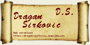 Dragan Sirković vizit kartica